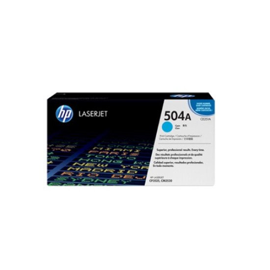 HP 504A Cyan Original LaserJet Toner Cartridge