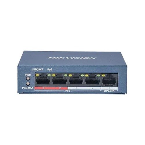 Hikvision DS-3E0105P-E/M(B) 4-Port Fast Ethernet Unmanaged POE Switch