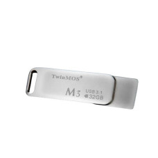 TwinMOS M3 32GB USB 3.1 Metal Body Black Pen Drive