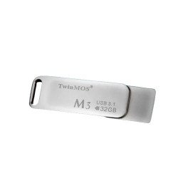 TwinMOS M3 32GB USB 3.1 Metal Body Black Pen Drive