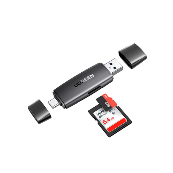 UGREEN CM304 2-in-1 USB A & Type-C Memory Card Reader