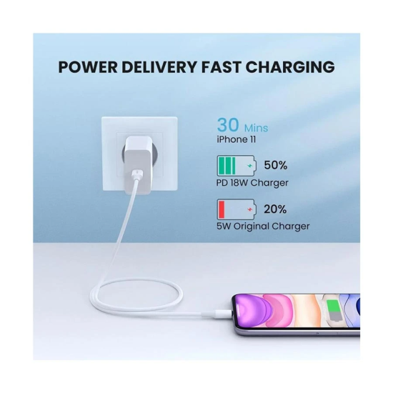 Ugreen US171 USB Type-C Male to Lightning 2 Meter White Cable