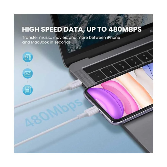 Ugreen US171 USB Type-C Male to Lightning 2 Meter White Cable