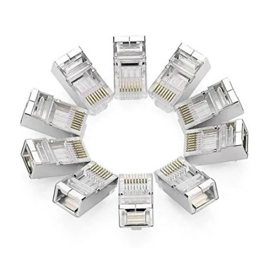 UGREEN NW111 Cat6 Shielded Crystal Head RJ45 Network Connector 10 Pack