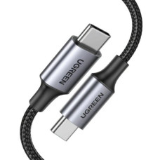 UGREEN US316 USB-C 2.0 to Angled USB-C M/M 2m Black Braided Cable