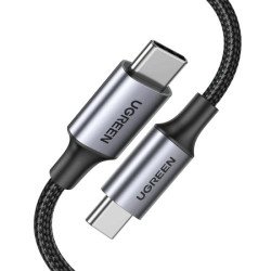 UGREEN US316 USB-C 2.0 to Angled USB-C M/M 2m Black Braided Cable
