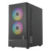 XTREME C31B M-ATX Black Case Tempered Glass with 3 RGB Fan