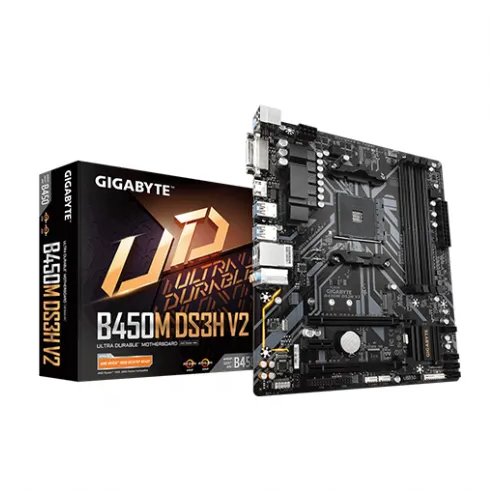 GIGABYTE B450M DS3H V2 Ultra Durable AMD Motherboard