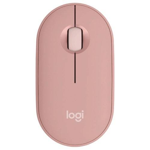 Logitech M350S PEBBLE Mouse 2 Multi-Device Bluetooth Mouse, Tonal Rose