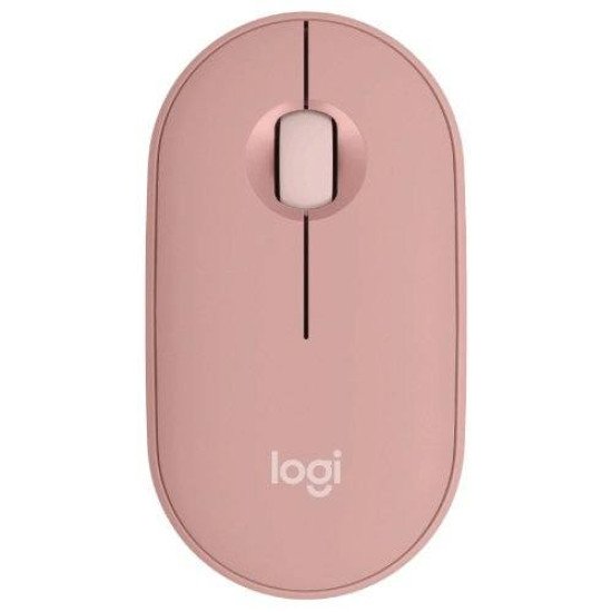 Logitech M350S PEBBLE Mouse 2 Multi-Device Bluetooth Mouse, Tonal Rose
