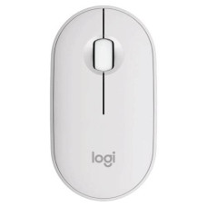 Logitech M350S PEBBLE Mouse 2 Multi-Device Bluetooth Mouse, Tonal White