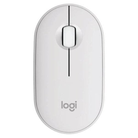 Logitech M350S PEBBLE Mouse 2 Multi-Device Bluetooth Mouse, Tonal White