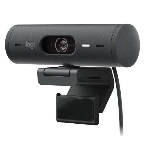 Logitech BRIO 500 Full HD 1080p 4MP Auto-framing Webcam, Graphite