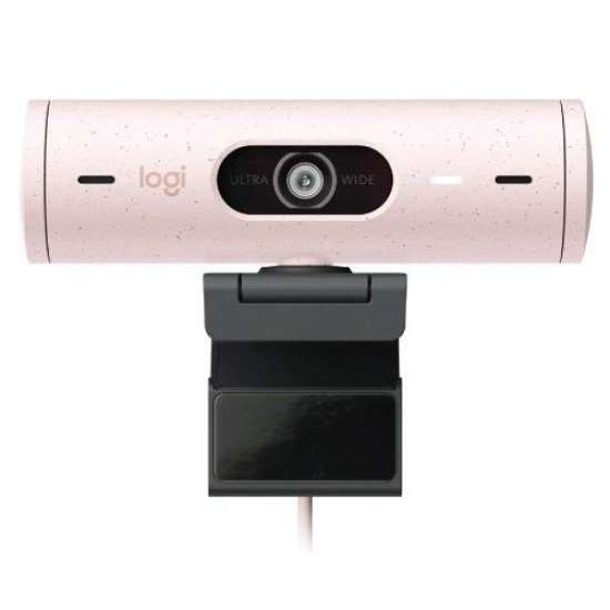 Logitech BRIO 500 Full HD 1080p 4MP Auto-framing Webcam, Rose