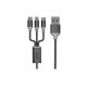  Havit H622 1.2M 3-In-1 Micro Type-C Data & Charging Cable