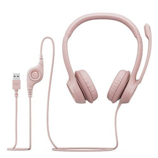 Logitech H390 Stereo USB Headset Rose with Microphone