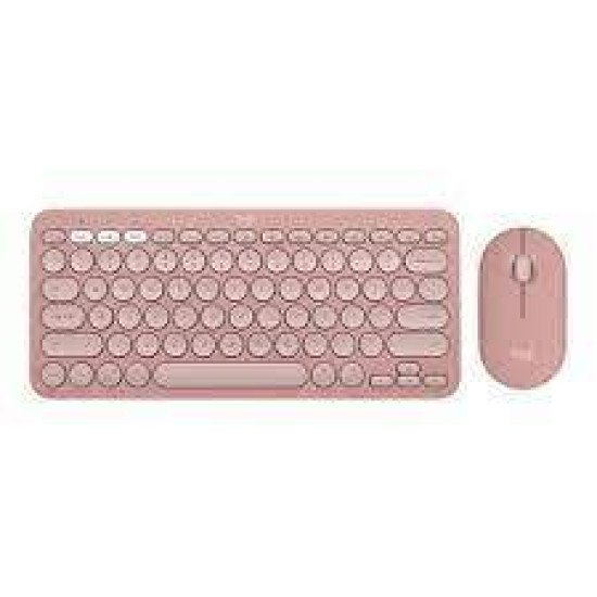 Logitech Pebble 2 Wireless Keyboard & Mouse Combo, Tonal Rose