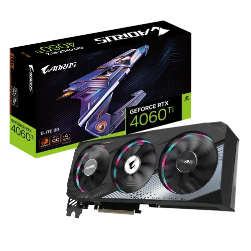 GIGABYTE AORUS GeForce RTX 4060 Ti ELITE 8G GDDR6 Graphics Card