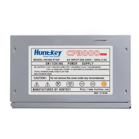 HUNTKEY CP3000 CP Series Real 300W 12CM Silent Fan Atx Power Supply