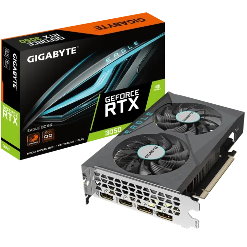 GIGABYTE GeForce RTX 3050 EAGLE OC 6GB GDDR6 Graphics Card