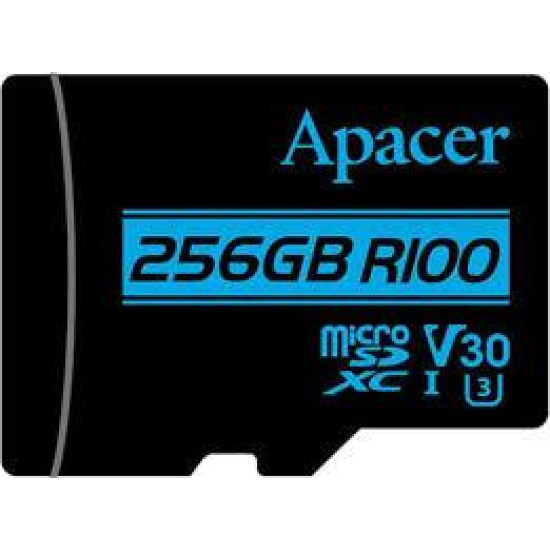 Apacer 256GB microSDXC UHS-I U3 V30 R100 Memory Card (AP256GMCSX10U7-RAGC)