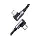 UGREEN Right Angle USB-C Cable 2m (Space Gray) (Model: US335|P/N: 70698) - 1 Year Warranty