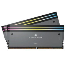 CORSAIR DOMINATOR® TITANIUM RGB 32GB (2x16GB) DDR5 DRAM 6000MT/s CL30 AMD XMP Memory Kit — Grey, CMP32GX5M2B6000Z30 (N)