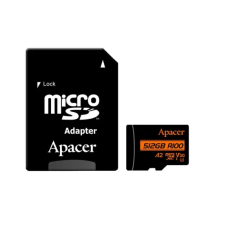 Apacer R100 MicroSDXC UHS-I U3 V30 A2 512GB Class-10 Memory Card with Adapter