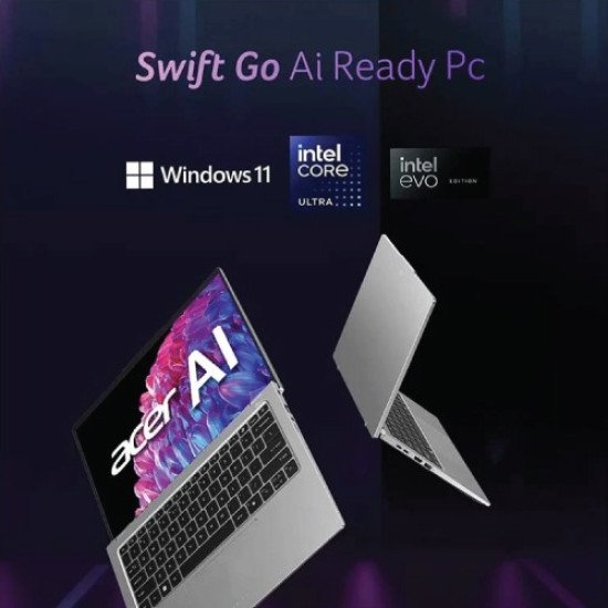 Acer Swift Go SFG14-73T Intel® Ultra 7 155H processor up to 4.8 GHz 16GB onboard LPDDR5X Ram 1TB Gen4 NVMe SSD 14 Inch Touch Display with IPS Laptop
