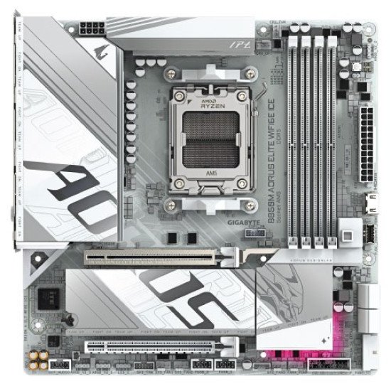 GIGABYTE B850M AORUS ELITE WIFI6E ICE AMD AM5 DDR5 Micro ATX Motherboard