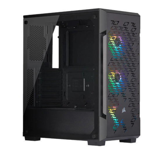 Corsair iCUE 220T RGB Airflow Mid-Tower (Tempered Glass Side Window) Black Gaming Case #CC-9011173-WW