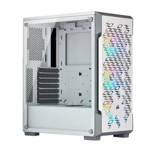 Corsair iCUE 220T RGB Airflow Mid-Tower White Gaming Case #CC-9011174-WW