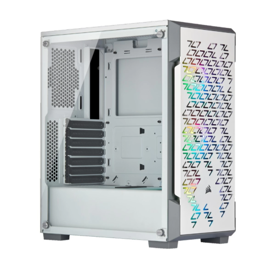 Corsair iCUE 220T RGB Airflow Mid-Tower White Gaming Case #CC-9011174-WW