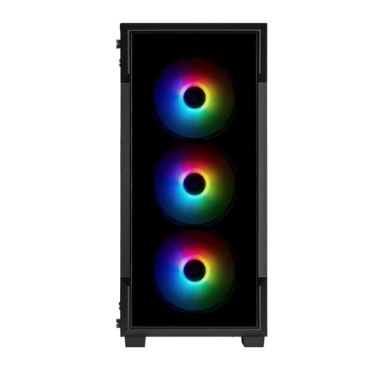 Corsair iCUE 220T RGB Mid-Tower Black Smart Gaming Casing #CC-9011190-WW