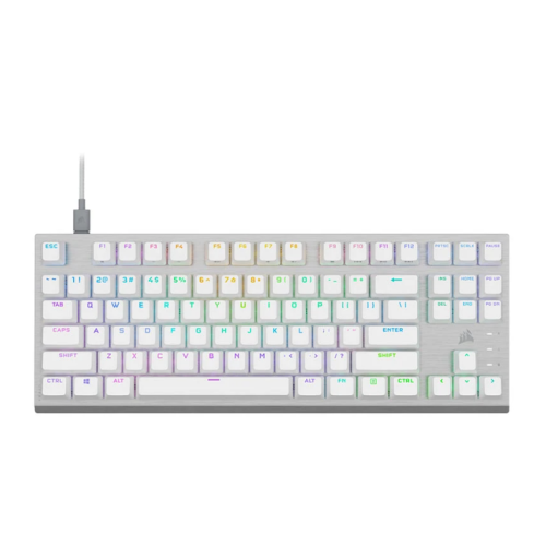 Corsair K60 PRO TKL RGB Wired (OPX Switch) White Gaming Keyboard 