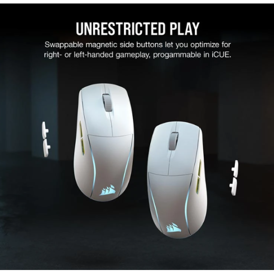 Corsair M75 RGB (Dual Mode) White Lightweight Gaming Mouse