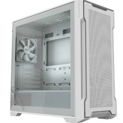 Gigabyte C102 Glass Ice Mid Tower White Micro ATX Gaming Desktop Casing #GB-C102GI