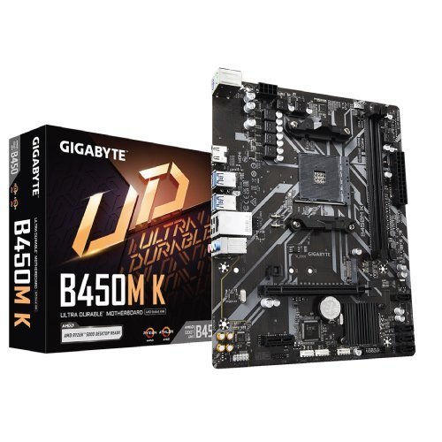  GIGABYTE B450M K AMD AM4 Micro ATX Motherboard 