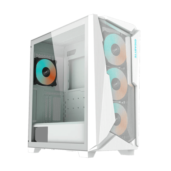 Gigabyte C301 GLASS Mid Tower White (Tempered Glass Side Window) ATX Gaming Desktop Case